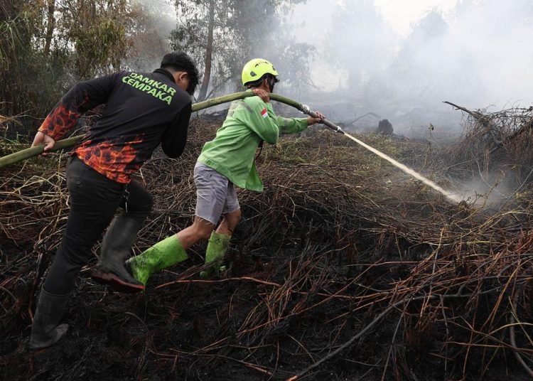 Jumlah Air dan Waktu yang Diperlukan untuk Memadamkan Karhutla di Kalimantan dan Sumsel
