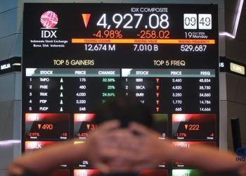 Akhiri Sesi I, IHSG Menurun 1,65 Persen ke Level 5.179